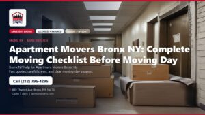 Apartment Movers Bronx NY: Complete Moving Checklist Before Moving Day